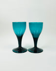 ANTIQUE GREEN TEAL PEACOCK GLASSES