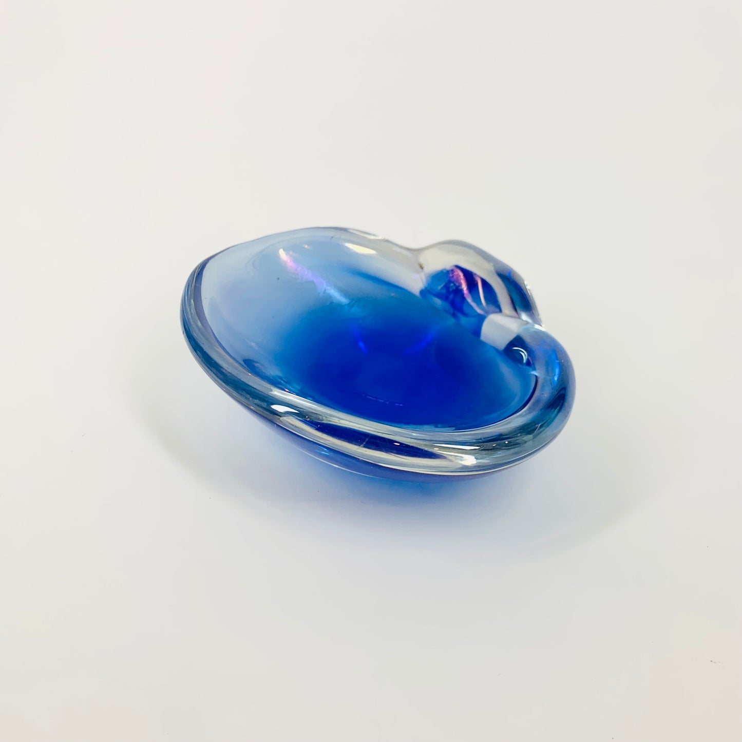 1970s MURANO COBALT BLUE SHELL BOWL/ASHTRAY