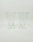 1940s JAPANESE HAND ETCHED STARBURSTS COCKTAIL GLASSES