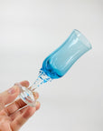 TURQUOISE SHOT/LIQUEUR GLASSES