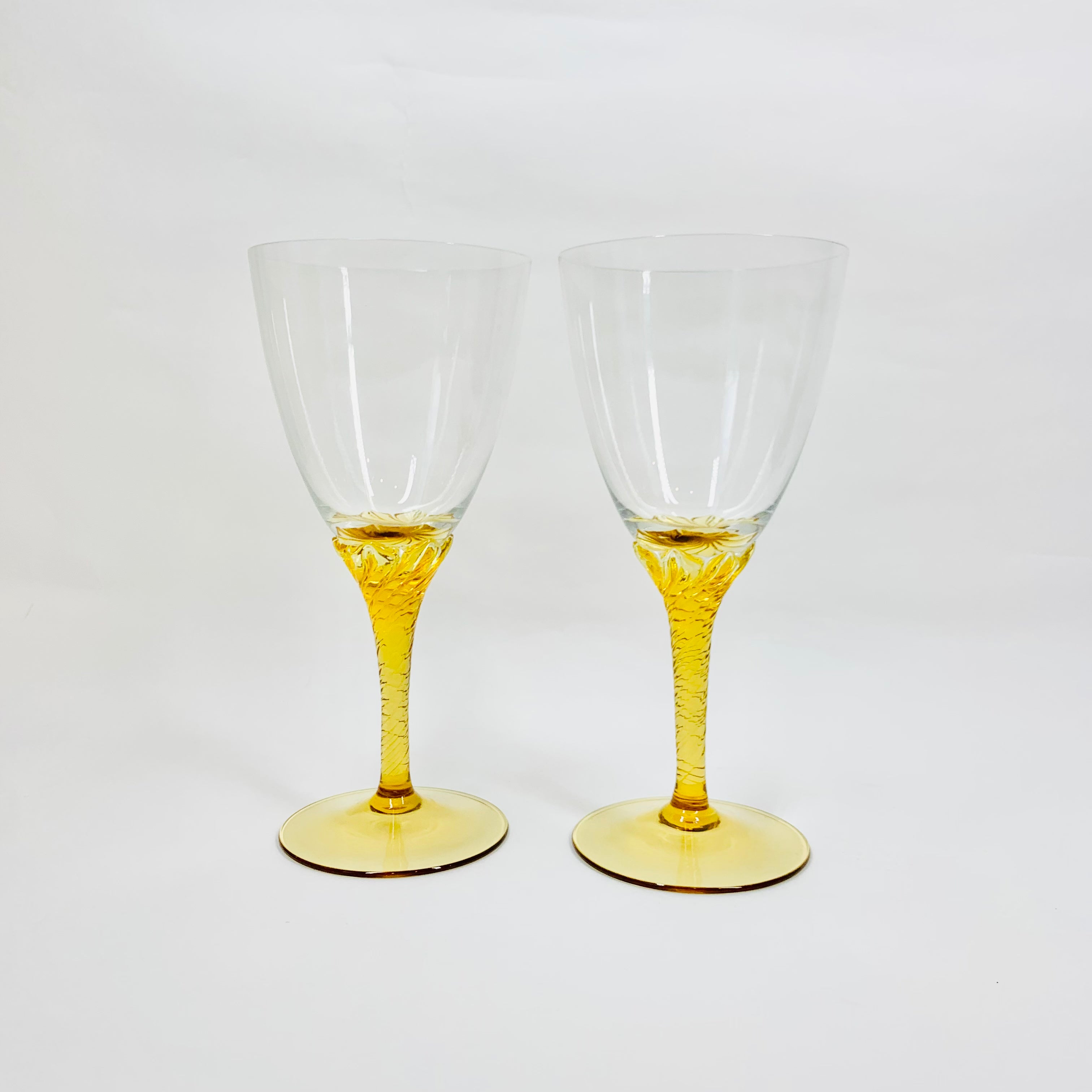 AMBER WINE GLASSES GLASS ET CETERA