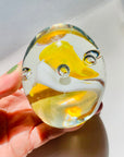 YELLOW SPACE AGE PAPERWEIGHT
