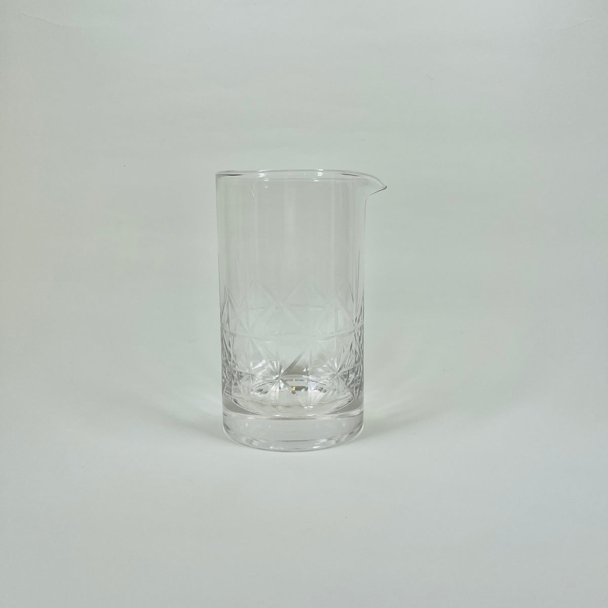 1950s ETCHED CRYSTAL COCKTAIL MIXER