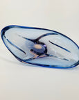 CZECH GLASS BLUE PINK BOWL