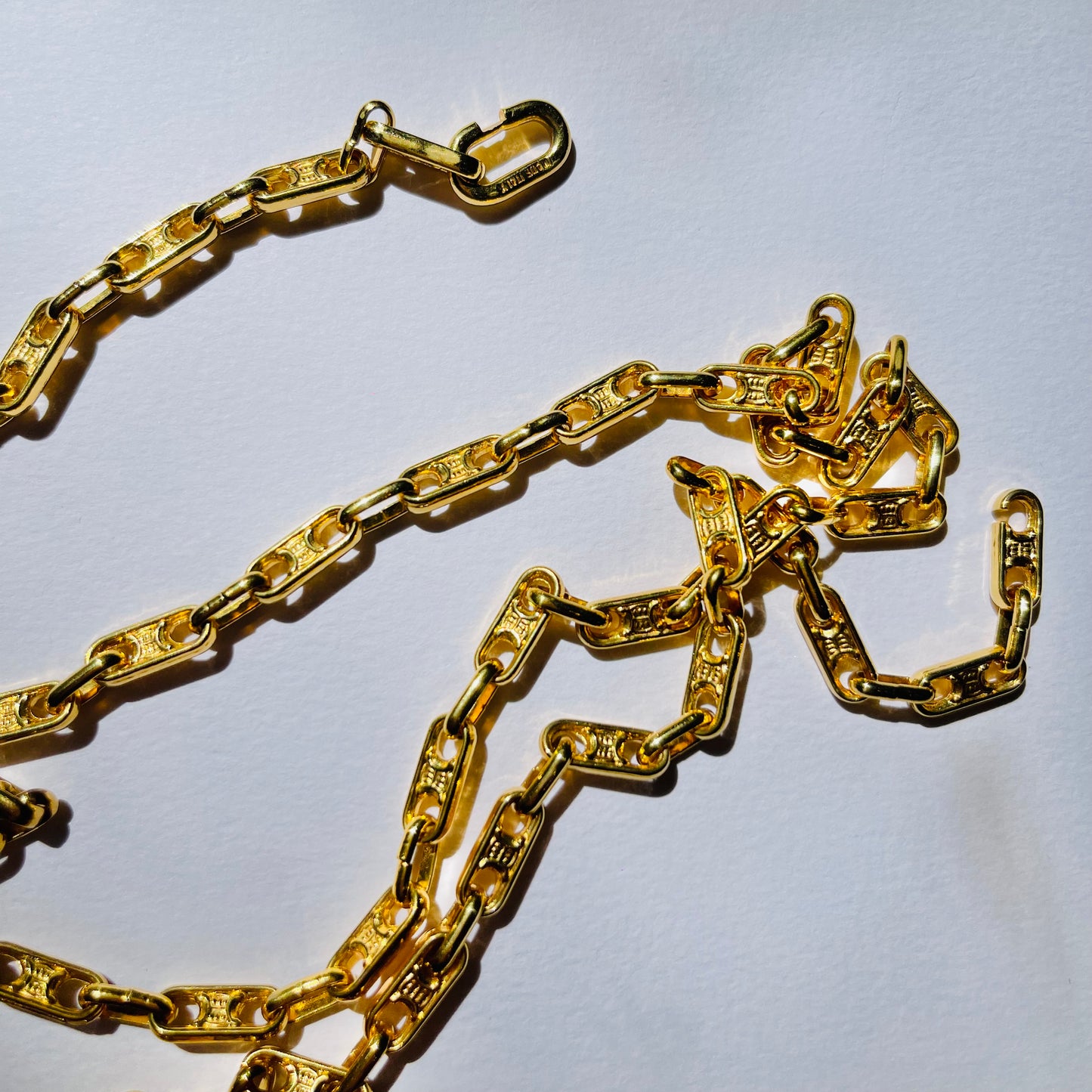 1970s CELINE TRIOMPHE LINKS CHAIN NECKLACE