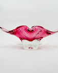 1950s MURANO PINK OMBRE SOMMERSO GLASS LIPS BOWL