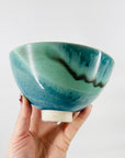 1970s JAPANESE GREEN GLAZE MINI IKEBANA VASE