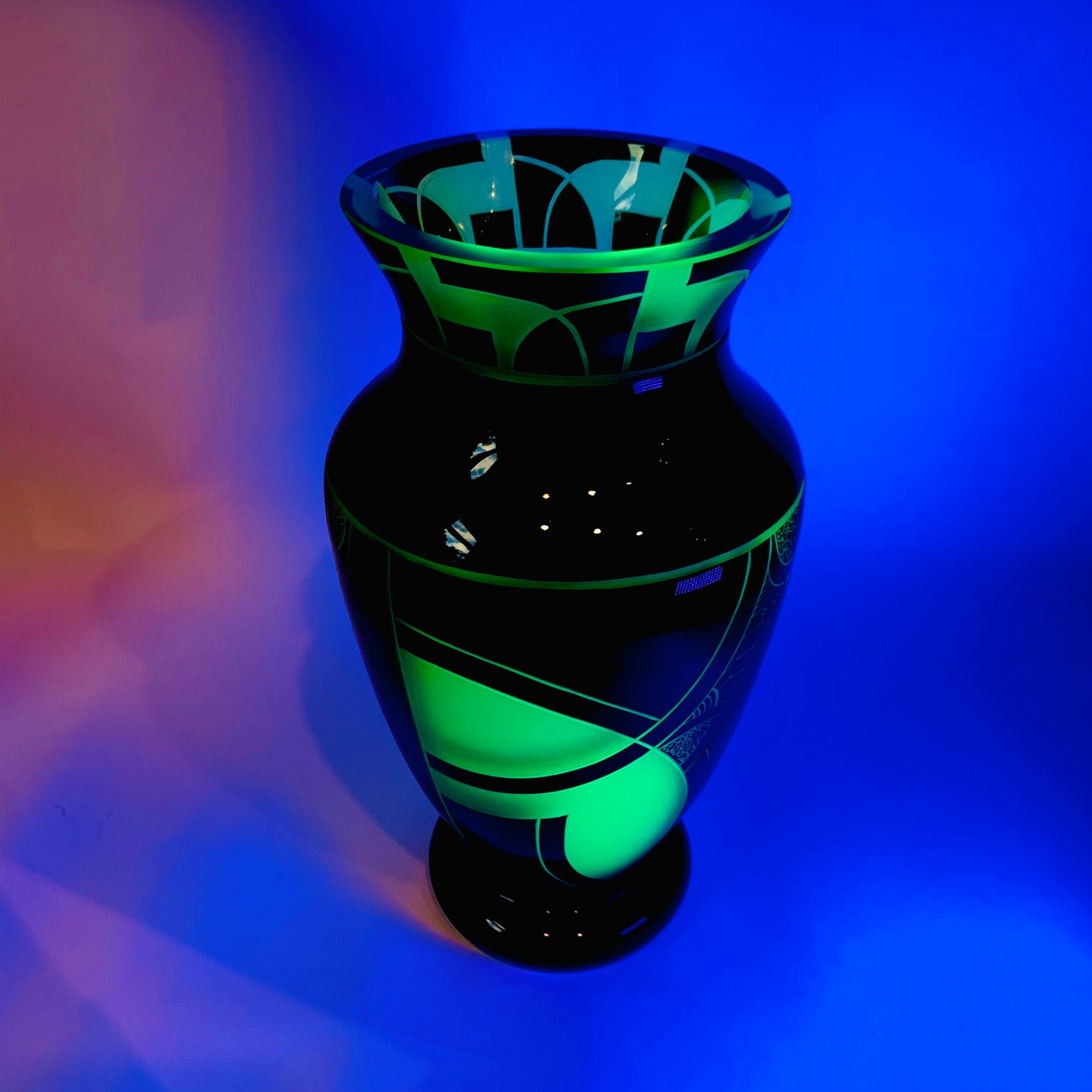 KARL PALDA URANIUM BLACK VASE