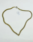 1970s BIJOUX GP MESH NECKLACE WITH CHEVRON PENDANT