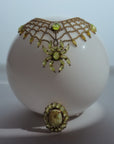 VICTORIAN STYLE CAMEO URANIUM GLASS BROOCH
