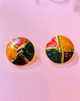 CROSS MULTICOLOUR ENAMEL EARRINGS