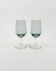 1950s POLISH GREY GLASSES WITH CLEAR STEMS