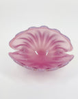 1950s PINK MURANO OPALINE GLASS CLAM SHELL BOWL