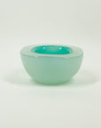 1950s CASED TURQUOISE BLUE MURANO GEODE GLASS MINI BOWL