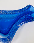 1970s MURANO COBALT BLUE TEXTURED GLASS POSY VASE