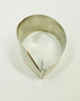 SIGNED 1960s STERLING SILVER ORIGAMI BANGLE BY PORTUGESE MASTER B. FERNANDES