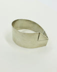 SIGNED 1960s STERLING SILVER ORIGAMI BANGLE BY PORTUGESE MASTER B. FERNANDES