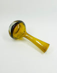 1950s MURANO AMBER SOMMERSO GLASS PAPERWEIGHT BASE POSY VASE