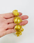 1950s GOLD MURANO GLASS BEADS NECKLACE