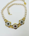 1960s COSTUME PEARLS TUTTI FRUITTI NECKLACE