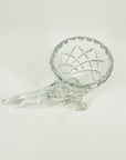 ANTIQUE BOHEMIAN CRYSTAL CORNUCOPIA VASE