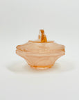 ANTIQUE ART DECO PINK SATIN GLASS LIDDED BOX