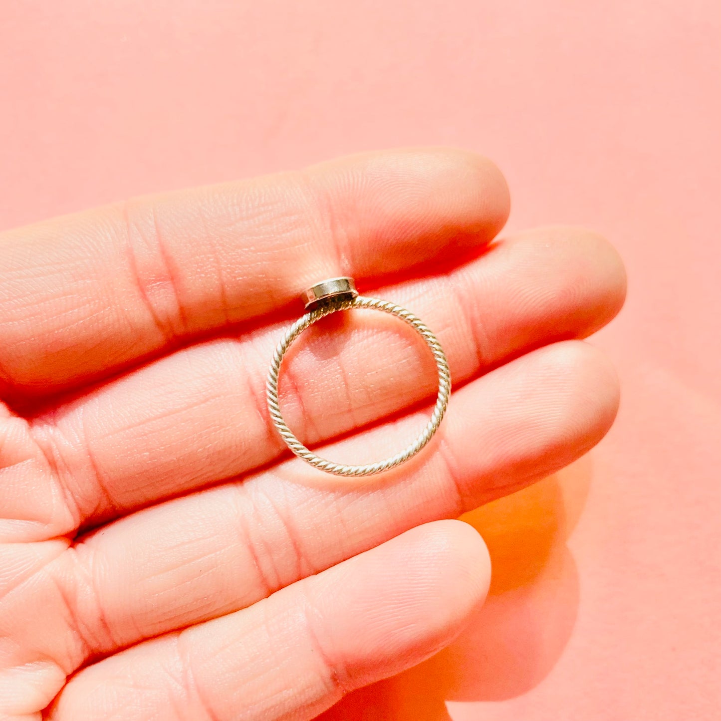 60s MODERNIST CIRCLE SILVER RING