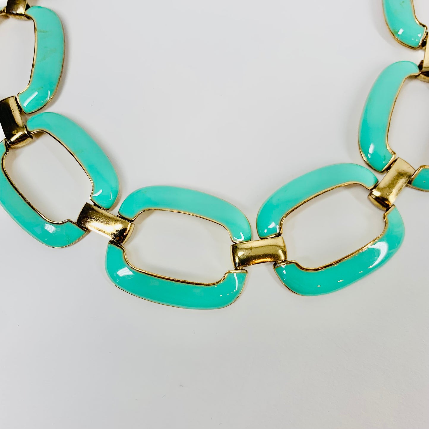 70s TURQUOISE ENAMEL NECKLACE