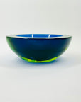 1940s BLUE AQUAMARINE SOMMERSO URANIUM GLASS OBLONG BOWL