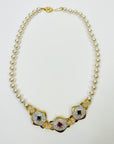 1960s COSTUME PEARLS TUTTI FRUITTI NECKLACE