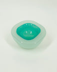 1950s CASED TURQUOISE BLUE MURANO GEODE GLASS MINI BOWL