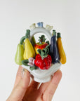 1950s ITALIAN PORCELAIN MINI FRUIT BASKET