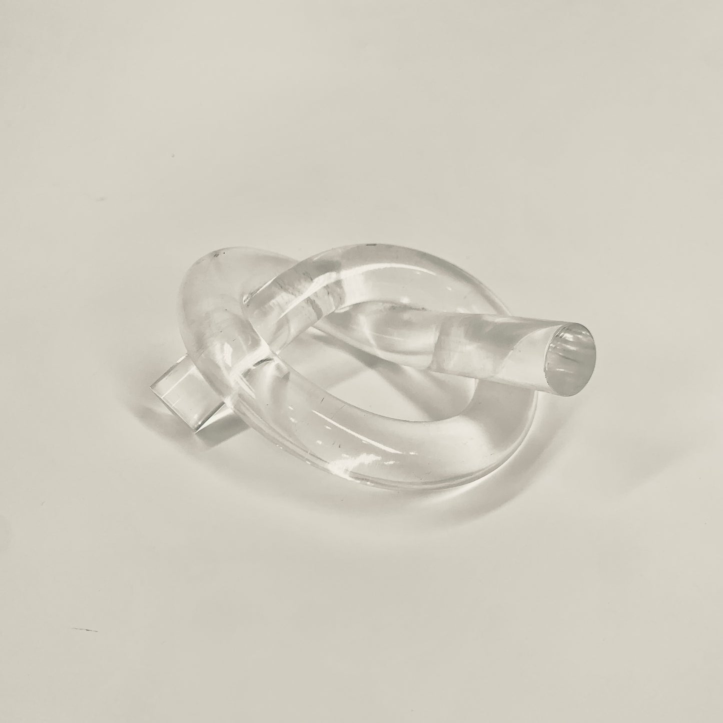 MCM MINI LUCITE KNOT SCULPTURE