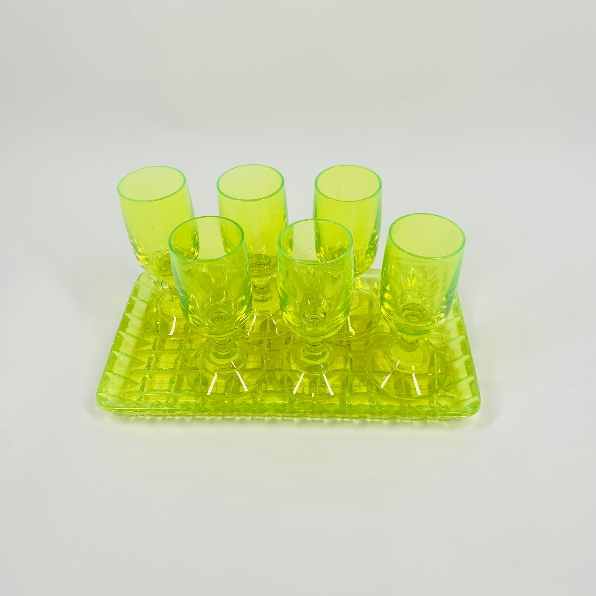 ART DECO URANIUM SHOT GLASSES