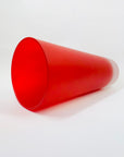 RED SATIN GLASS VASE