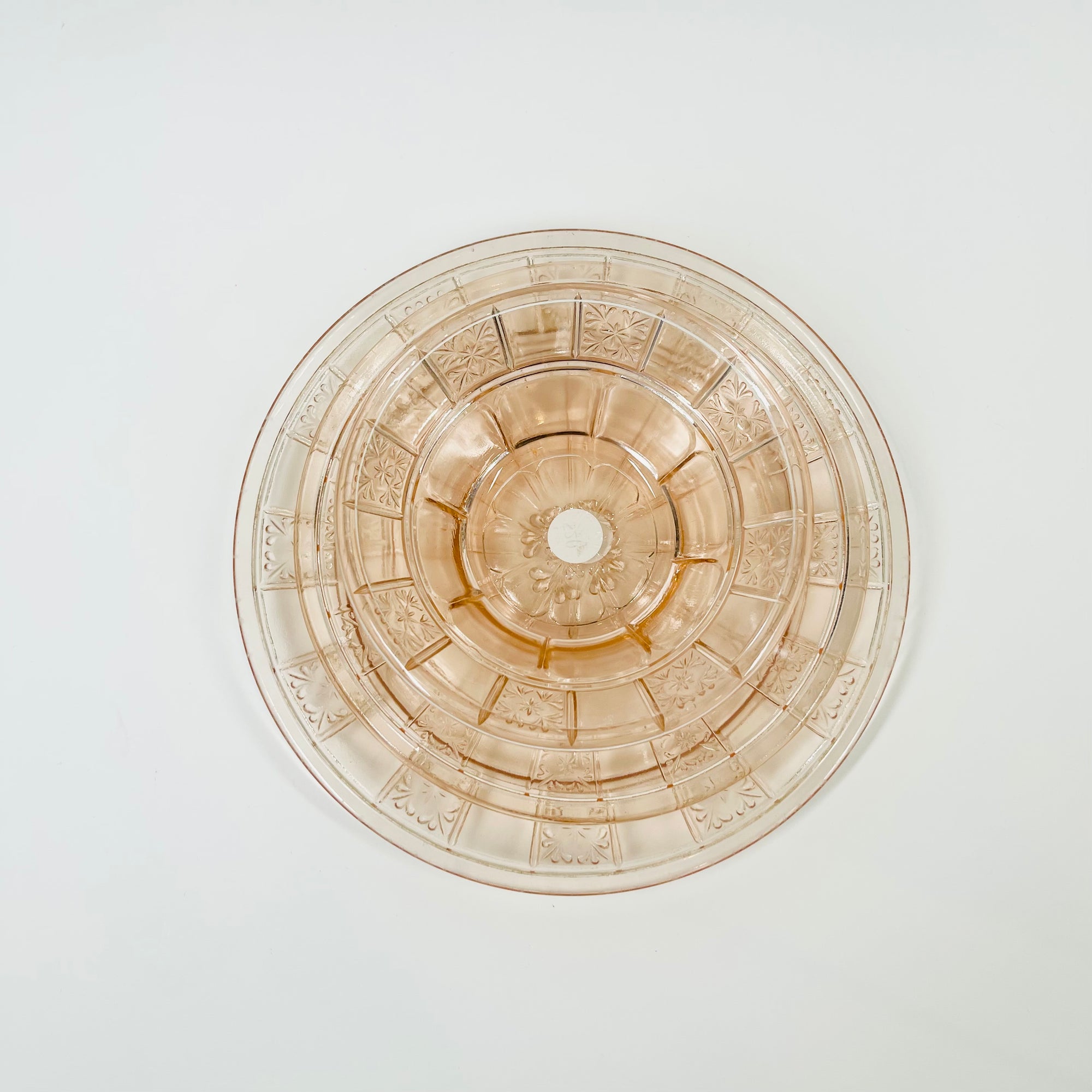 ANTIQUE DEPRESSION PINK PRESSED GLASS PLATE/BOWL/DINNER SERVICE