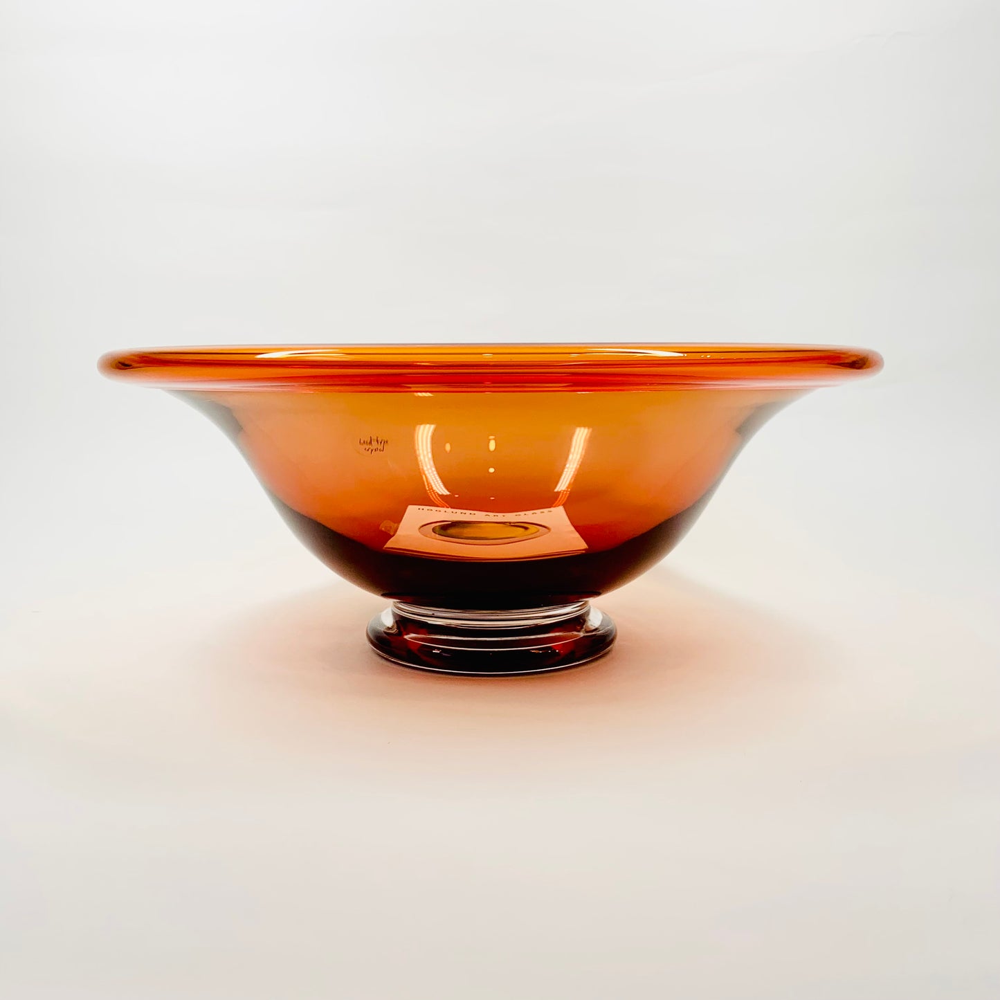 HOGLUND HAND MADE ORANGE GLASS BOWL