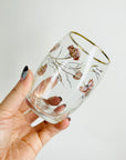 1950s HAND PAINTED HARLEQUIN GOLD GILDED GLASS TUMBLERS (Copy)