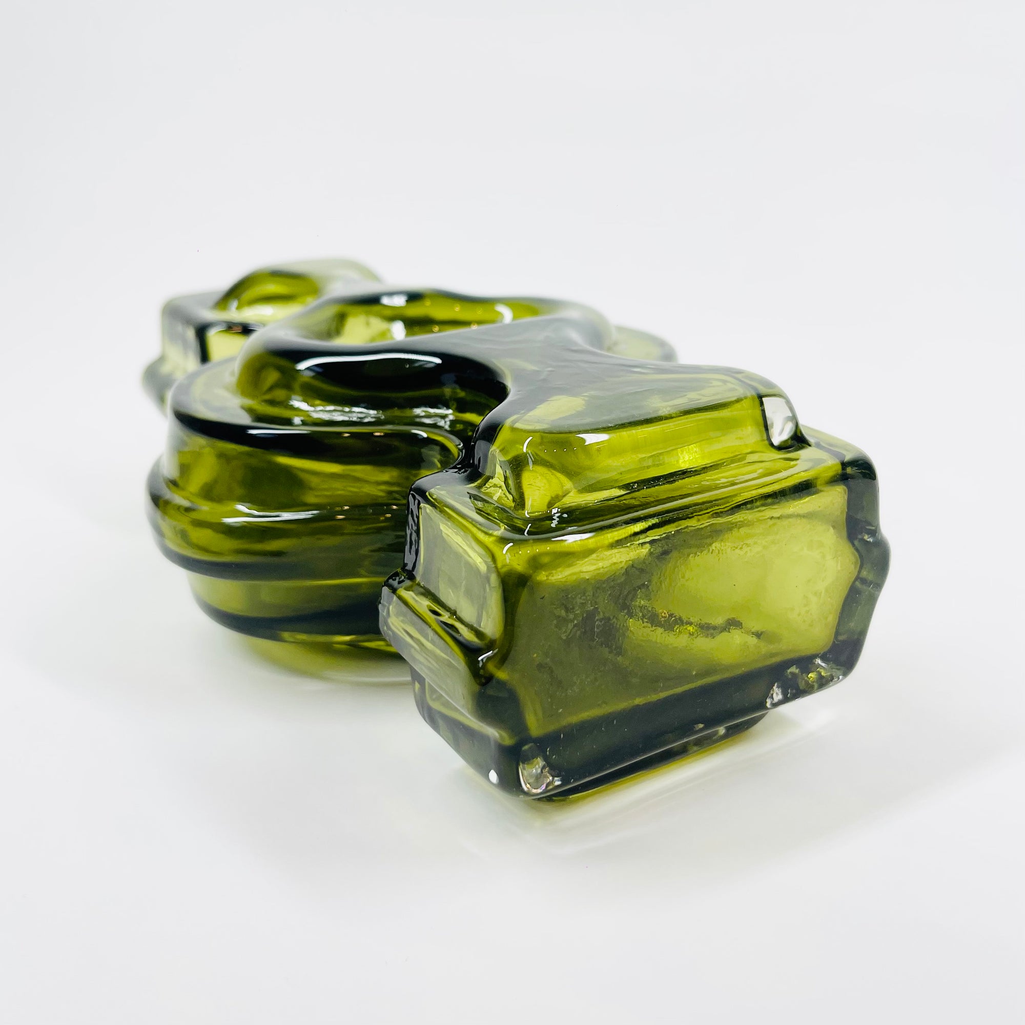 MIDCENTURY FINNISH GLASS EMMA MALJAKKO VASE BY HELENA TYNELL FOR RIIHIMAEN LASI
