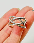 SIGNED VINTAGE TIFFANY & CO SILVER OPEN KNOT BAND RING