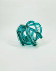 1980s MURANO TEAL BLUE SOMMERSO GLASS BALL