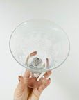 1940s ETCHED CRYSTAL WINE/COCKTAIL GLASSES
