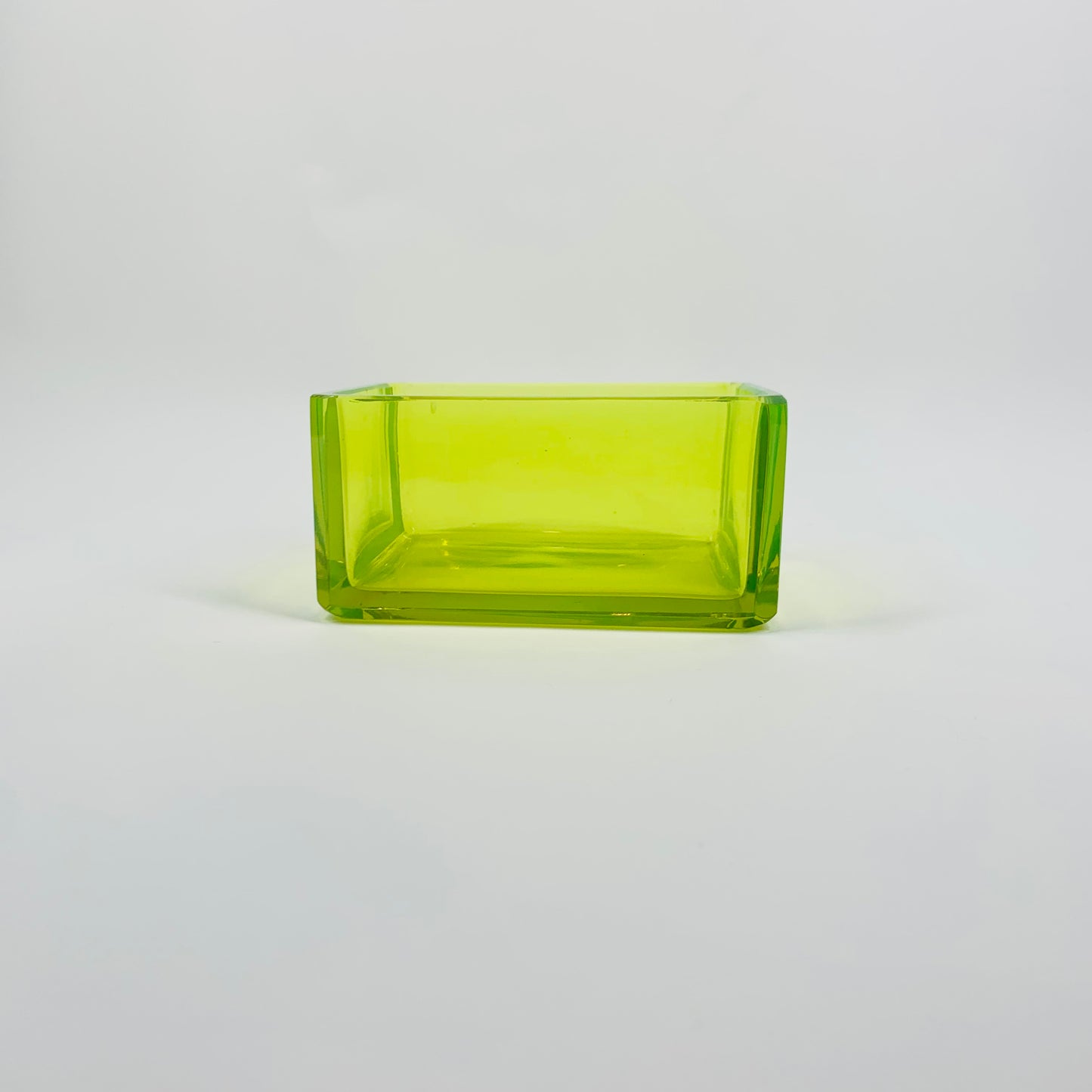 ART DECO URANIUM GLASS BOX