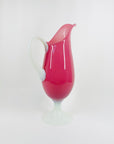 ANTIQUE FRENCH CRANBERRY/PINK OPALINE GLASS JUG