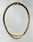 1980s BARCS 2 TONE OMEGA CHAIN STATEMENT NECKLACE