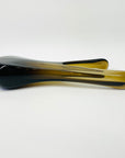 1960s MURANO BROWN SOMMERSO GLASS SWUNG VASE