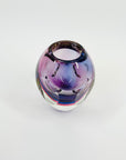 1950s PINK PURPLE SOMMERSO MURANO SOMMERSO FACETED GLASS POSY VASE