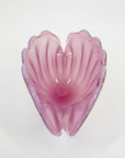 1950s PINK MURANO OPALINE GLASS CLAM SHELL BOWL