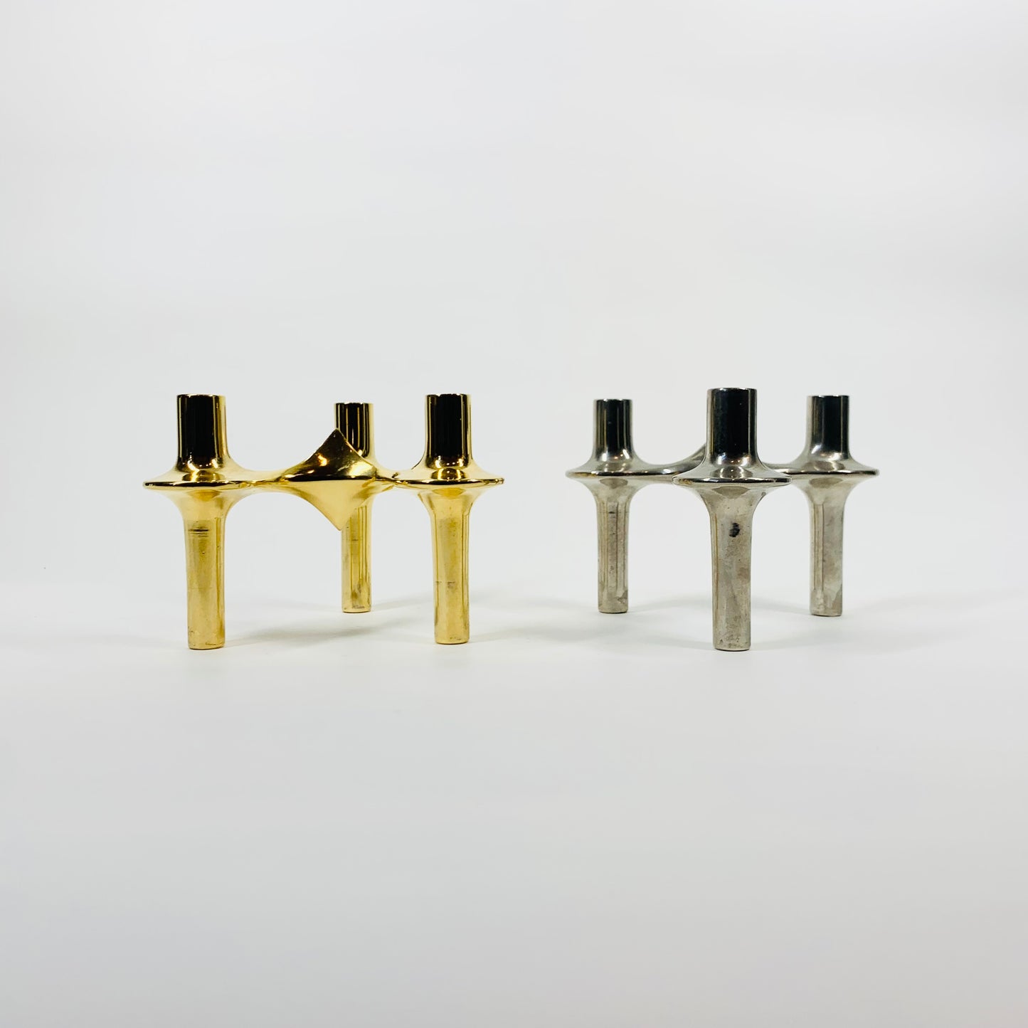 60s STOFF NAGEL BRUTALIST CANDLE HOLDER (67 BRASS)