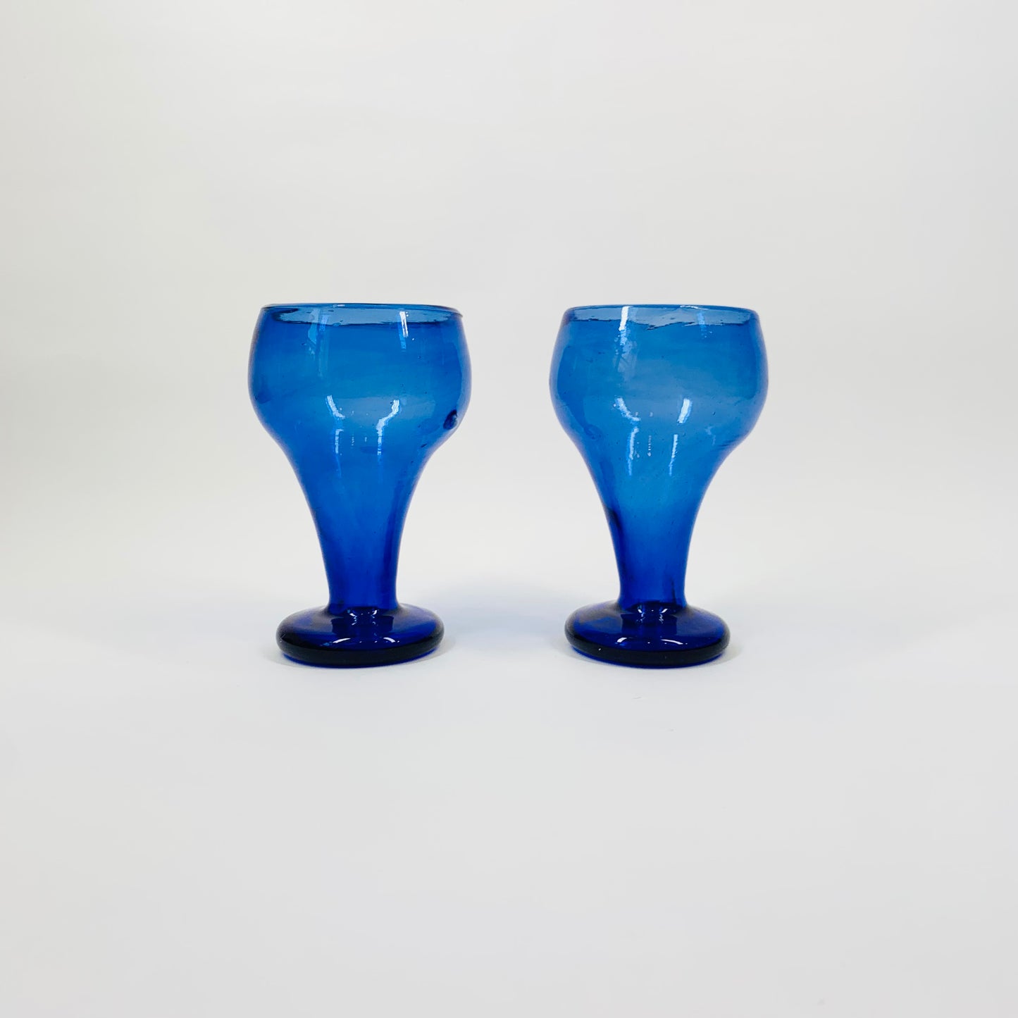 COBALT BLUE FOOTED GLASSES